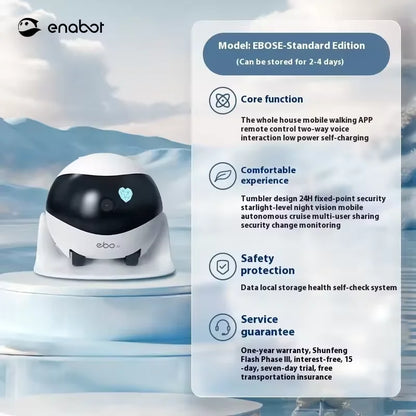 Robot de compañía y cámara de vigilancia inalámbrica Enabot EBO Air / EBO SE - Control en tiempo real para el hogar y mascotas