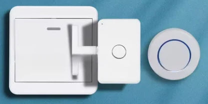 Pulsador de botones automático inalámbrico - Interruptor de control remoto para luces y aparatos (ON/OFF para perezosos, sin necesidad de cableado)