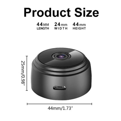 Minicámara de seguridad Wi-Fi 1080P con imán y batería - Cámara de videovigilancia inteligente para el hogar