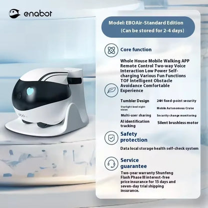 Robot de compañía y cámara de vigilancia inalámbrica Enabot EBO Air / EBO SE - Control en tiempo real para el hogar y mascotas