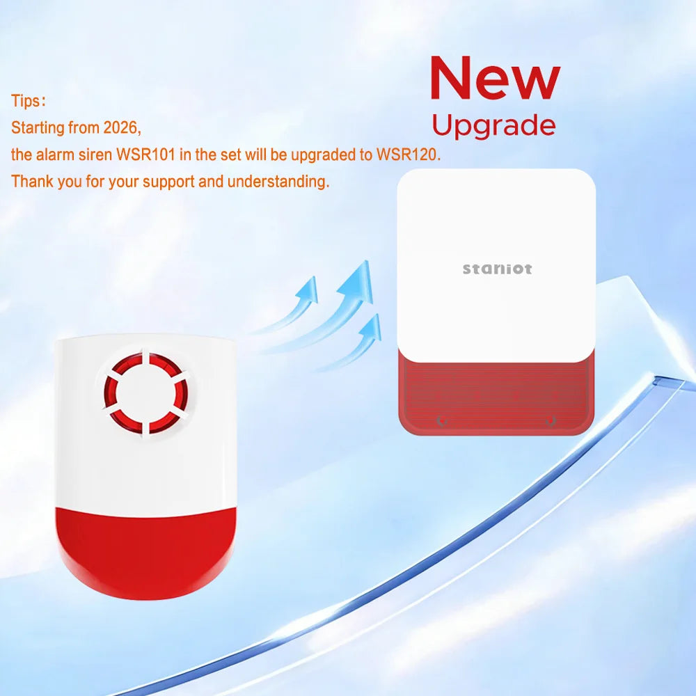 Sistema de alarma H502 para hogar inteligente Tuya - Kit de seguridad inalámbrico Wi-Fi antirrobo con sirena integrada, compatible con Alexa y control por aplicación (APP)