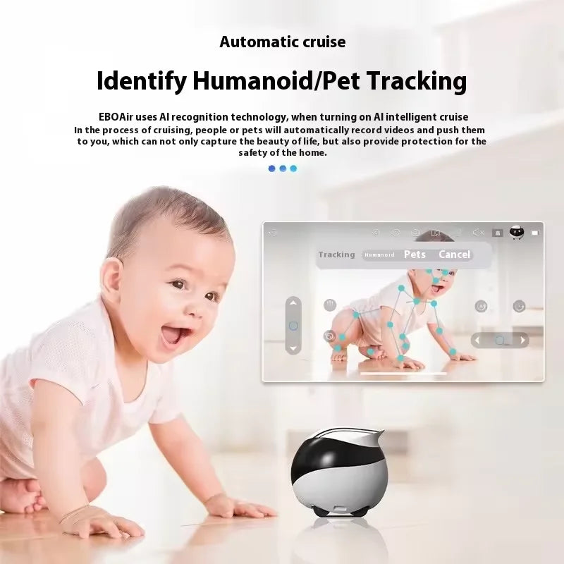 Robot de compañía y cámara de vigilancia inalámbrica Enabot EBO Air / EBO SE - Control en tiempo real para el hogar y mascotas