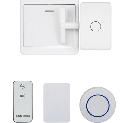 Pulsador de botones automático inalámbrico - Interruptor de control remoto para luces y aparatos (ON/OFF para perezosos, sin necesidad de cableado)
