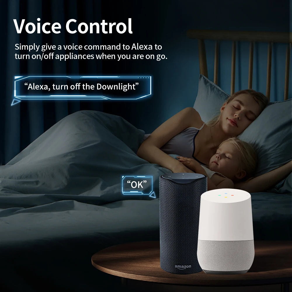 Enchufe inteligente TUYA Wi-Fi o Zigbee 3.0 (Toma UE 16A/20A) - Monitor de energía, función de temporizador y control por voz compatible con Alexa y Google Home