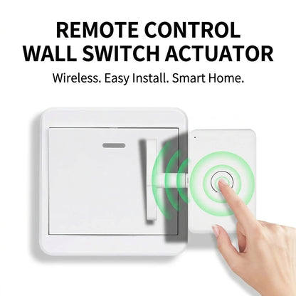 Pulsador de botones automático inalámbrico - Interruptor de control remoto para luces y aparatos (ON/OFF para perezosos, sin necesidad de cableado)