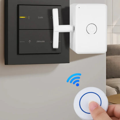 Pulsador de botones automático inalámbrico - Interruptor de control remoto para luces y aparatos (ON/OFF para perezosos, sin necesidad de cableado)