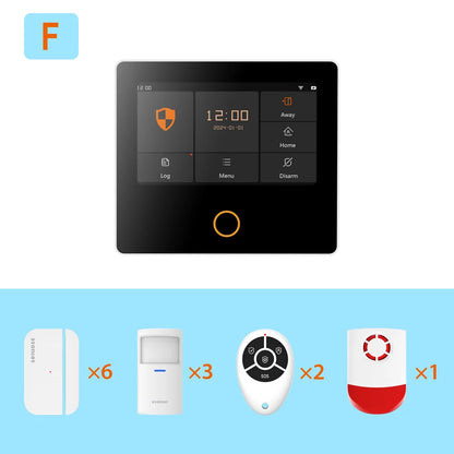 Sistema de alarma H502 para hogar inteligente Tuya - Kit de seguridad inalámbrico Wi-Fi antirrobo con sirena integrada, compatible con Alexa y control por aplicación (APP)